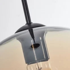 Suspension Verre 30 Cm Koyoto Ambre, 1 Lumiere