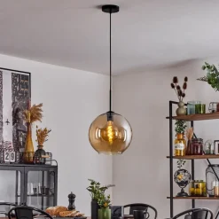 Suspension Verre 30 Cm Koyoto Ambre, 1 Lumiere