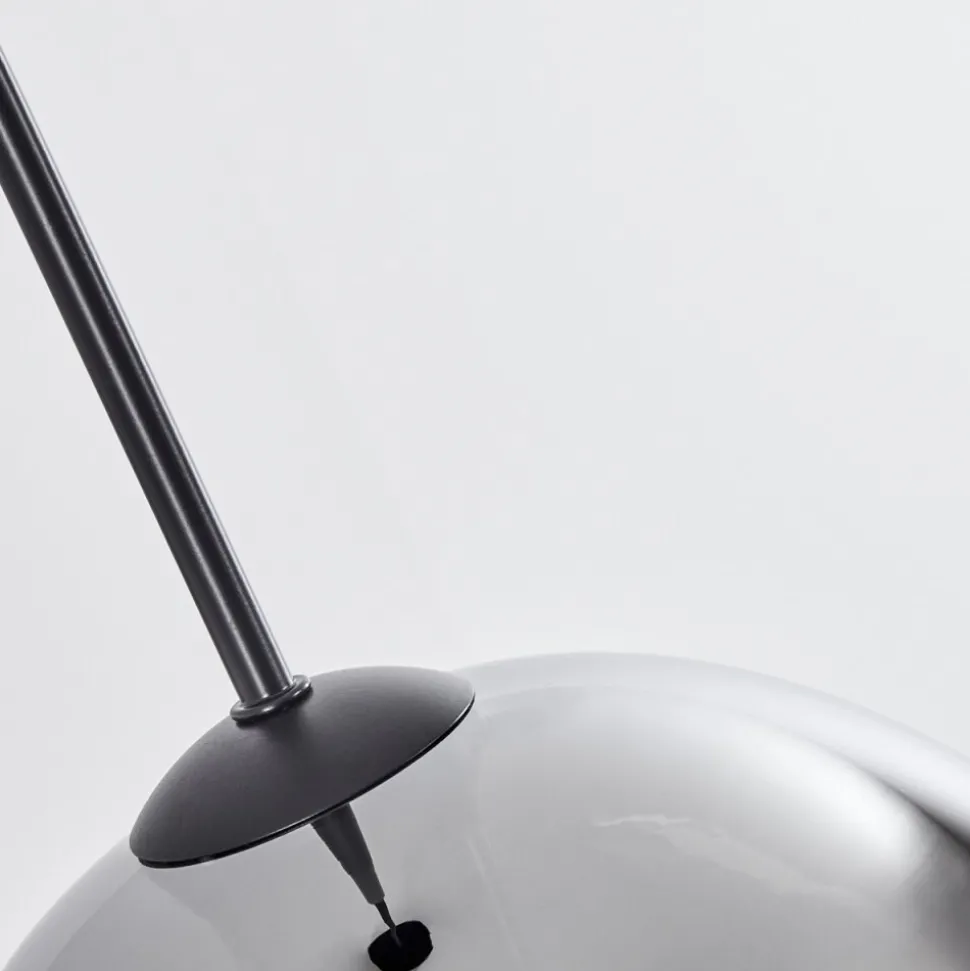 Suspension Verre 25 Cm Koyoto Chrome, Fume, 1 Lumiere