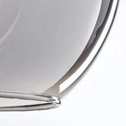 Suspension Verre 25 Cm Koyoto Chrome, Fume, 1 Lumiere