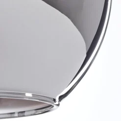 Suspension Verre 15 Cm Koyoto Chrome, Fume, 3 Lumieres