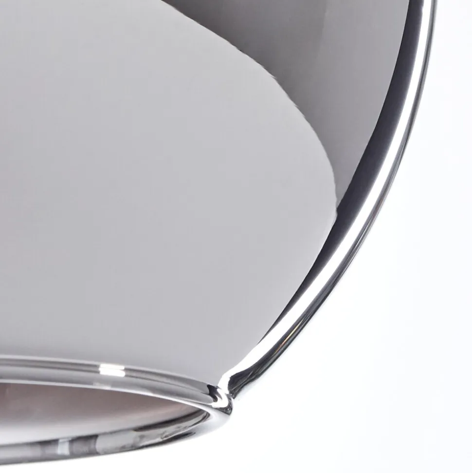 Suspension Verre 15 Cm Koyoto Chrome, Fume, 3 Lumieres