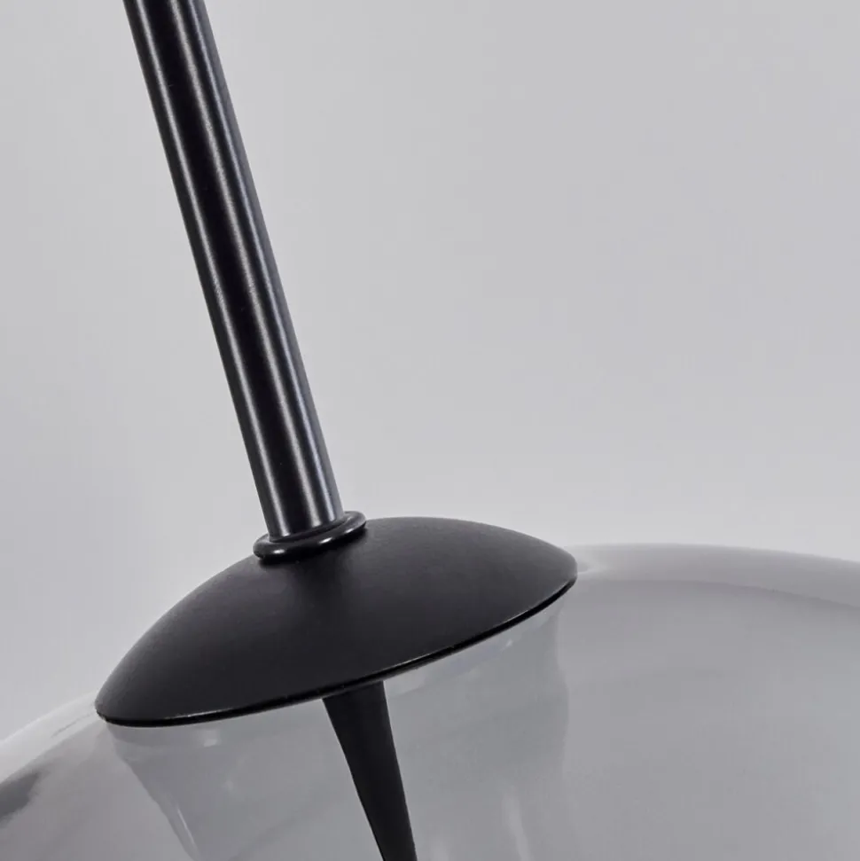Suspension Verre 30 Cm Koyoto Clair, Fume, 2 Lumieres