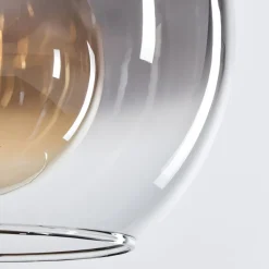 Suspension Verre 25 Cm Koyoto Clair, Fume, 3 Lumieres