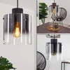Suspension Wichita Fumee, Noir, 1 Lumiere