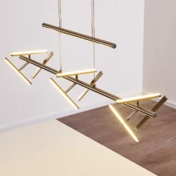 Suspension Windsor Led Chrome, Nickel Mat, 9 Lumieres