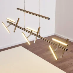 Suspension Windsor Led Chrome, Nickel Mat, 9 Lumieres