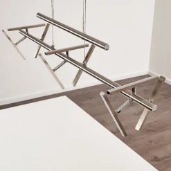 Suspension Windsor Led Chrome, Nickel Mat, 9 Lumieres