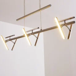 Suspension Windsor Led Chrome, Nickel Mat, 9 Lumieres