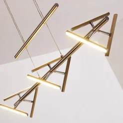 Suspension Windsor Led Chrome, Nickel Mat, 9 Lumieres