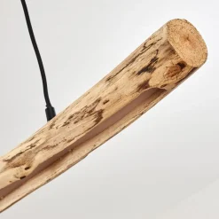 Suspension Winterthur Led Bois Clair, Noir, 1 Lumiere