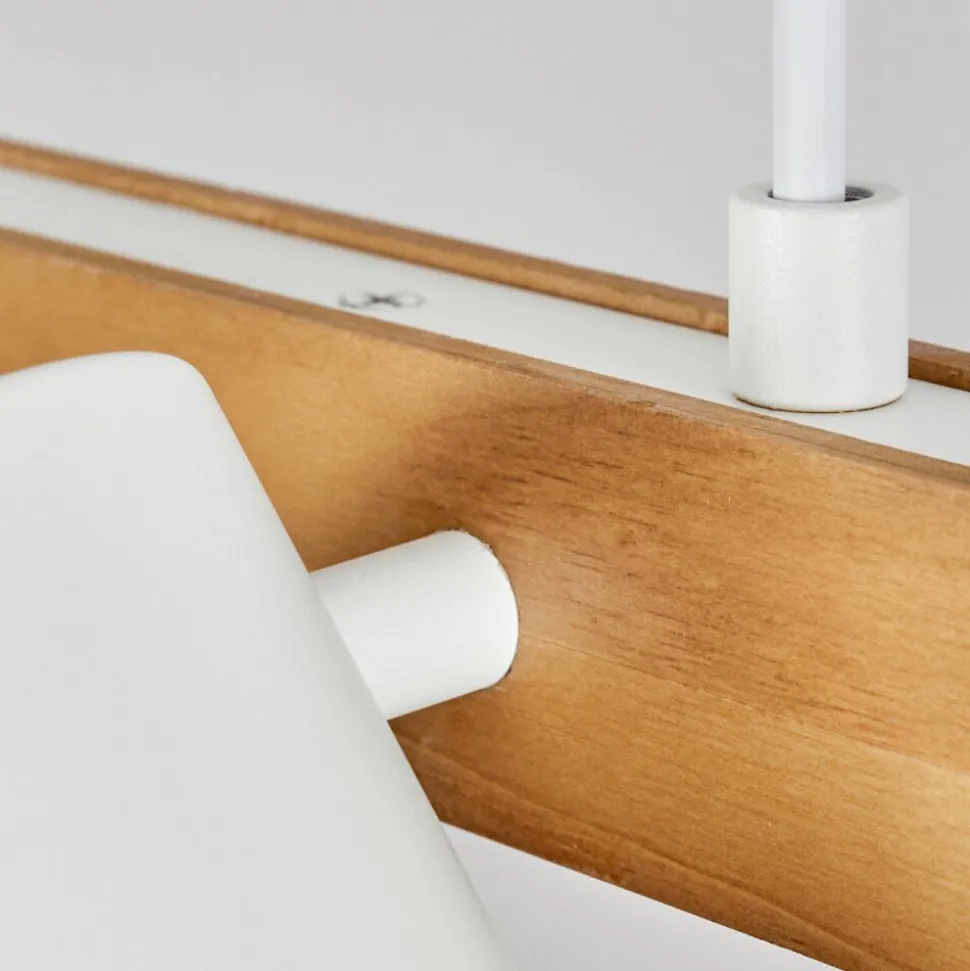 Suspension Zuoz Ecru, Blanc, 6 Lumieres