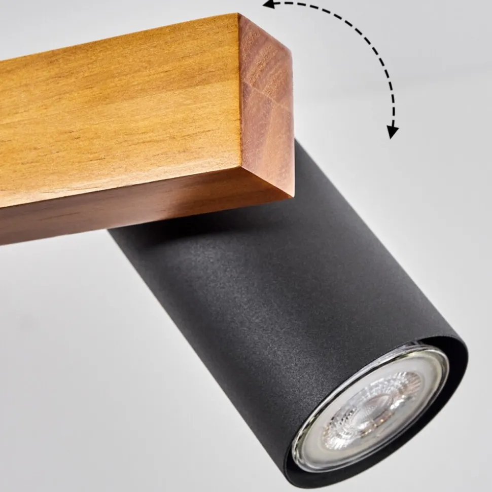 Suspension Zuoz Ecru, Noir, 4 Lumieres