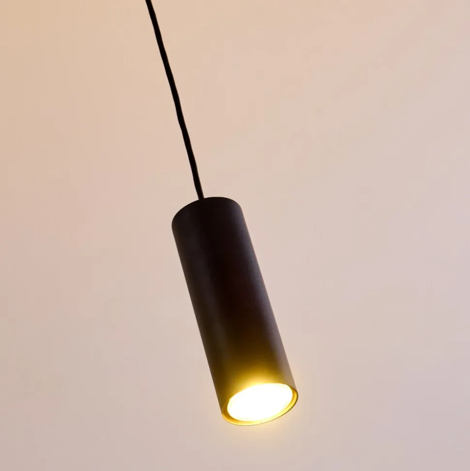 Suspension Zuoz Noir, 1 Lumiere