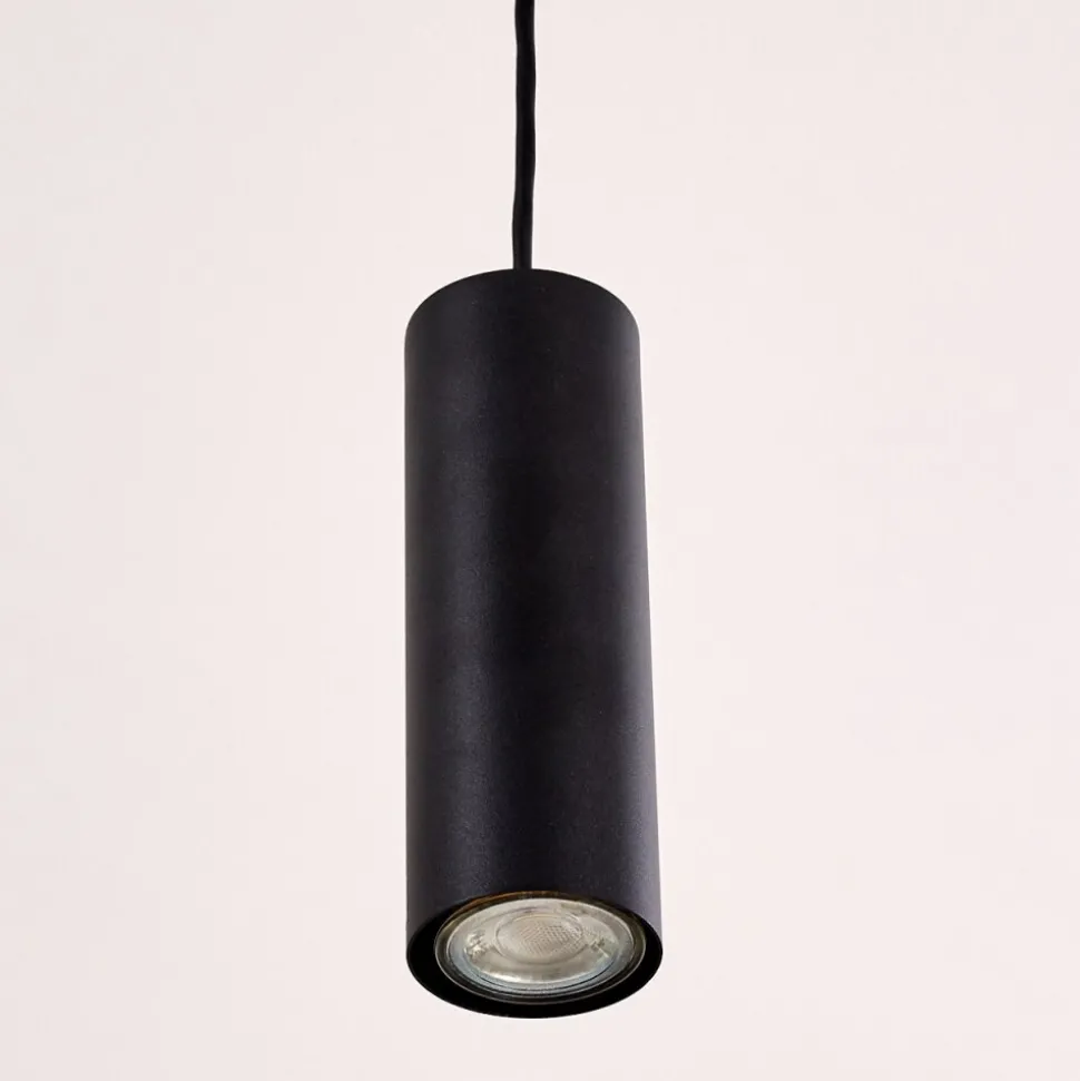 Suspension Zuoz Noir, 1 Lumiere