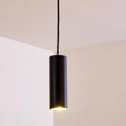 Suspension Zuoz Noir, 1 Lumiere