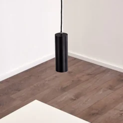 Suspension Zuoz Noir, 1 Lumiere