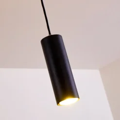 Suspension Zuoz Noir, 1 Lumiere