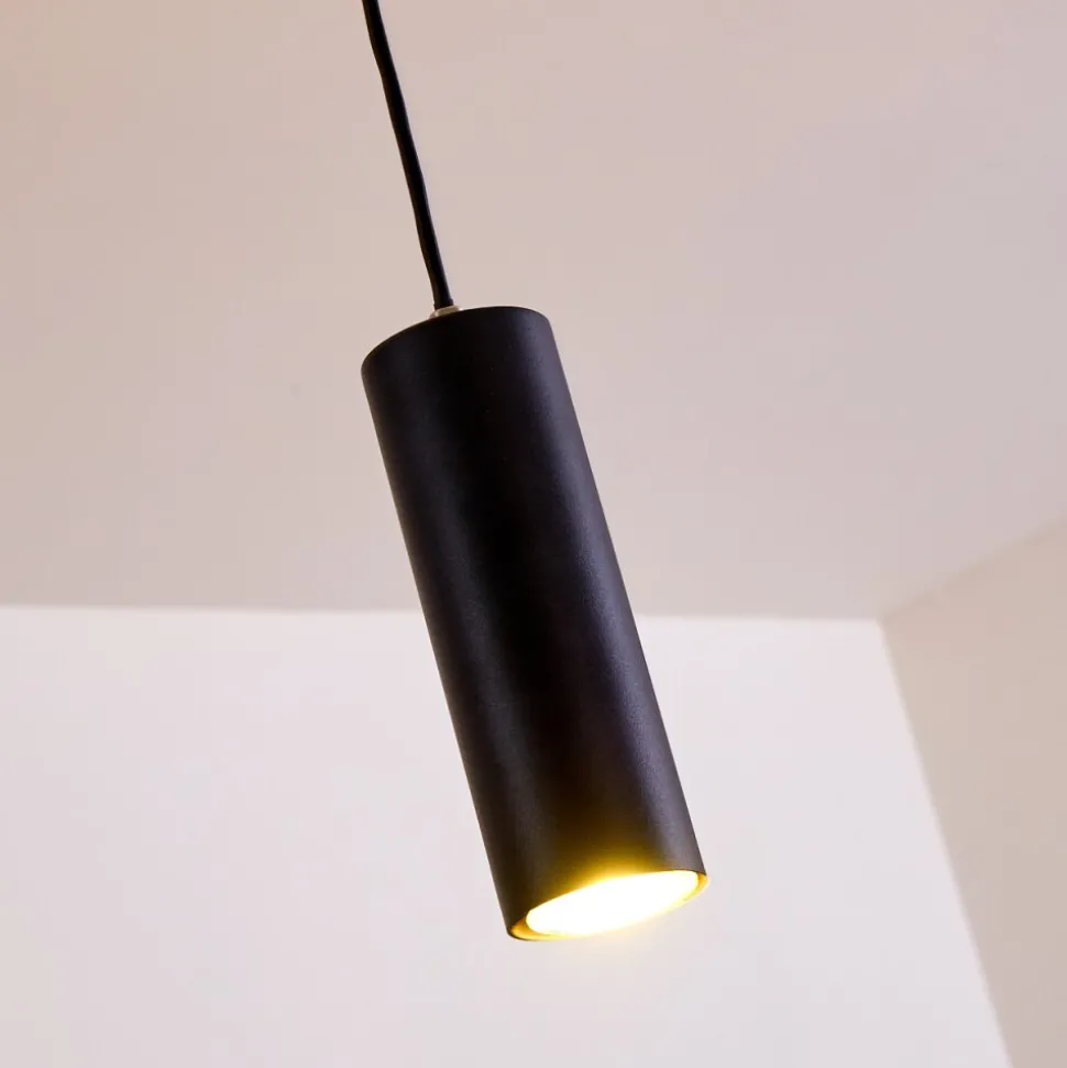 Suspension Zuoz Noir, 1 Lumiere