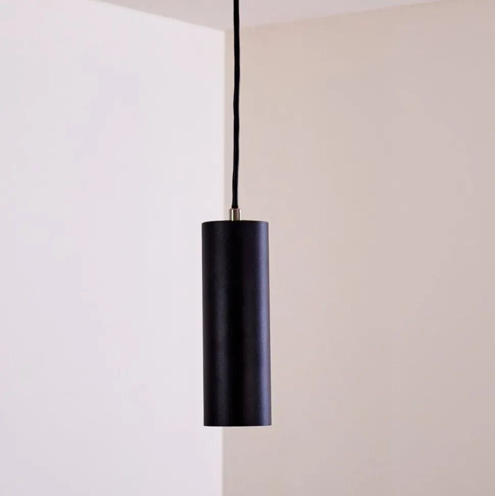 Suspension Zuoz Noir, 1 Lumiere