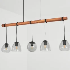Suspensionafurada Ecru, Noir, 5 Lumieres