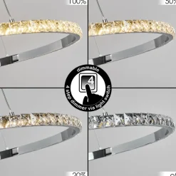 Suspensionavelar Led Chrome, Transparent, 1 Lumiere