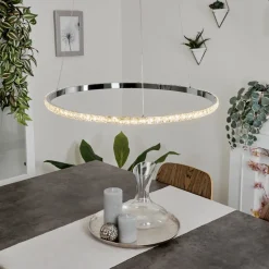 Suspensionavelar Led Chrome, Transparent, 1 Lumiere
