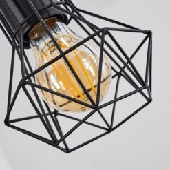 Suspensionbardhaman Ecru, Noir, 4 Lumieres