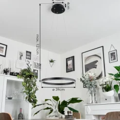 Suspensionbarril Led Noir, 1 Lumiere