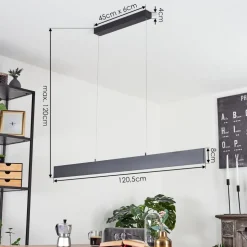 Suspensionbrun Led Anthracite, 2 Lumieres, Telecommandes