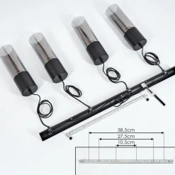 Suspensiondulcita Noir, 4 Lumieres