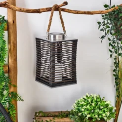 Suspensionemboque Led Brun, Ecru, Nickel Mat, Noir, 1 Lumiere