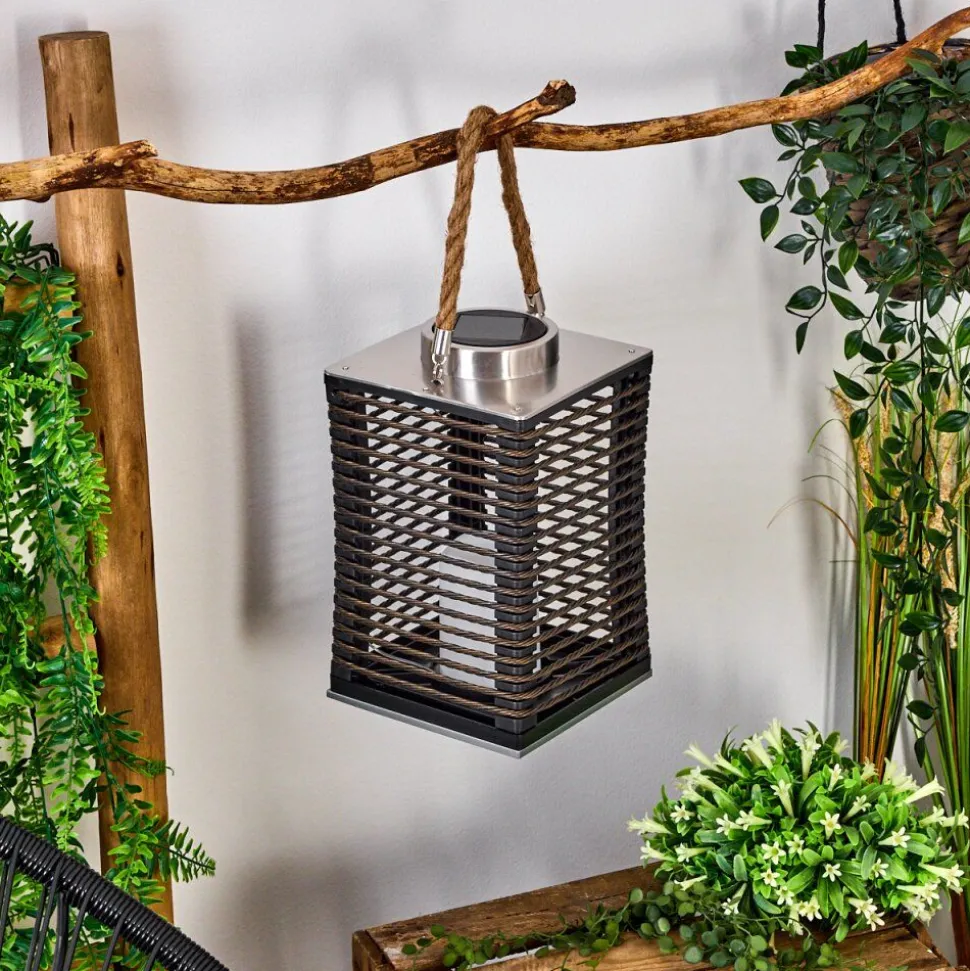 Suspensionemboque Led Brun, Ecru, Nickel Mat, Noir, 1 Lumiere