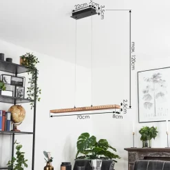 Suspensionguacacallo Led Noir, 1 Lumiere