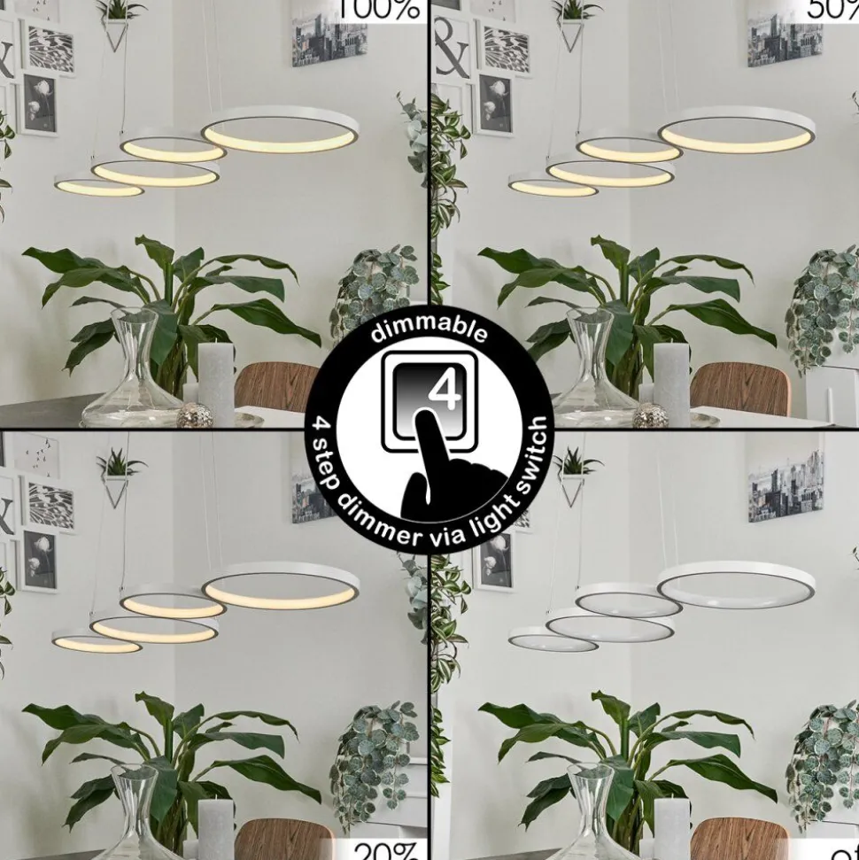 Suspensionkermoguen Led Blanc, 1 Lumiere