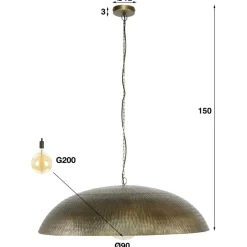 Suspensionmatanza Bronze, 1 Lumiere