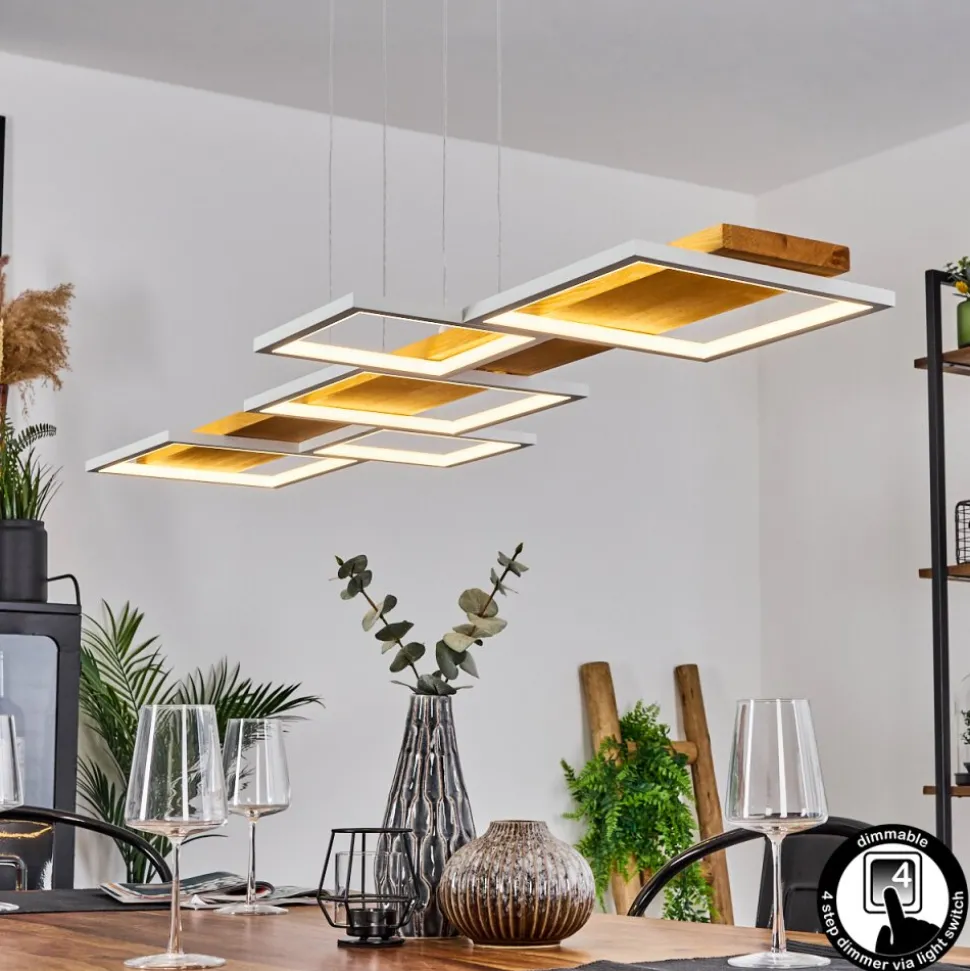 Suspensionpompu Led Ecru, Blanc, 1 Lumiere