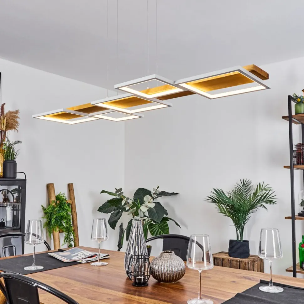 Suspensionpompu Led Ecru, Blanc, 1 Lumiere