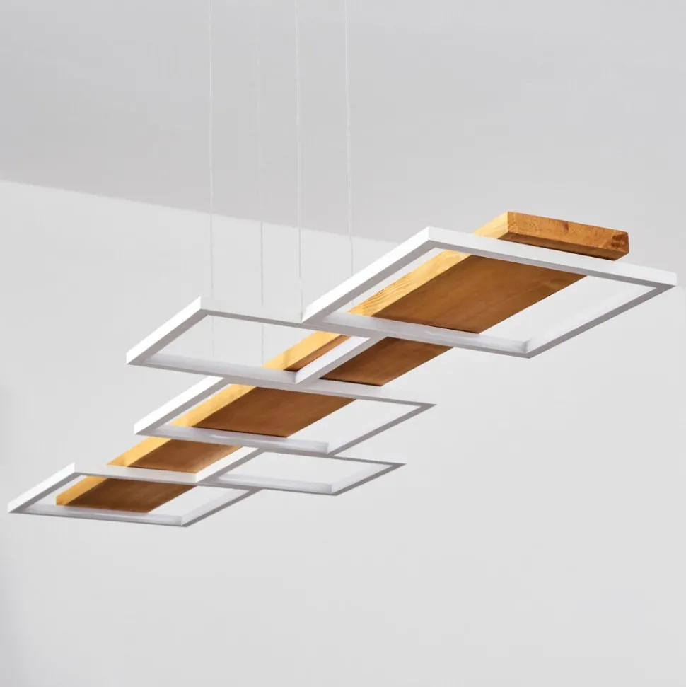 Suspensionpompu Led Ecru, Blanc, 1 Lumiere