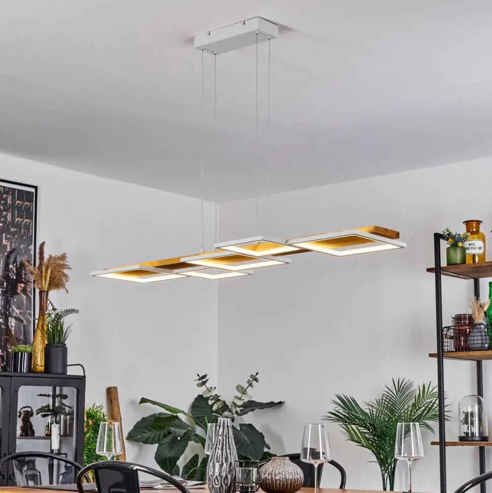 Suspensionpompu Led Ecru, Blanc, 1 Lumiere