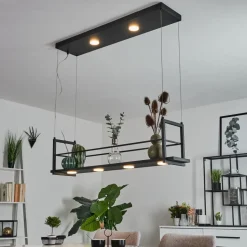 Suspensionquirihue Led Noir, Blanc, 6 Lumieres