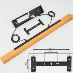 Suspensionteira Led Ecru, Noir, 1 Lumiere
