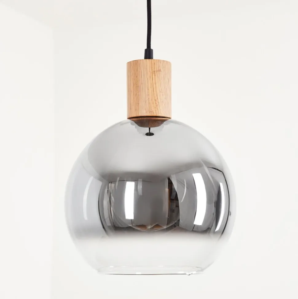 Suspensionvouhet Brun, Couleur Bois, Noir, 1 Lumiere
