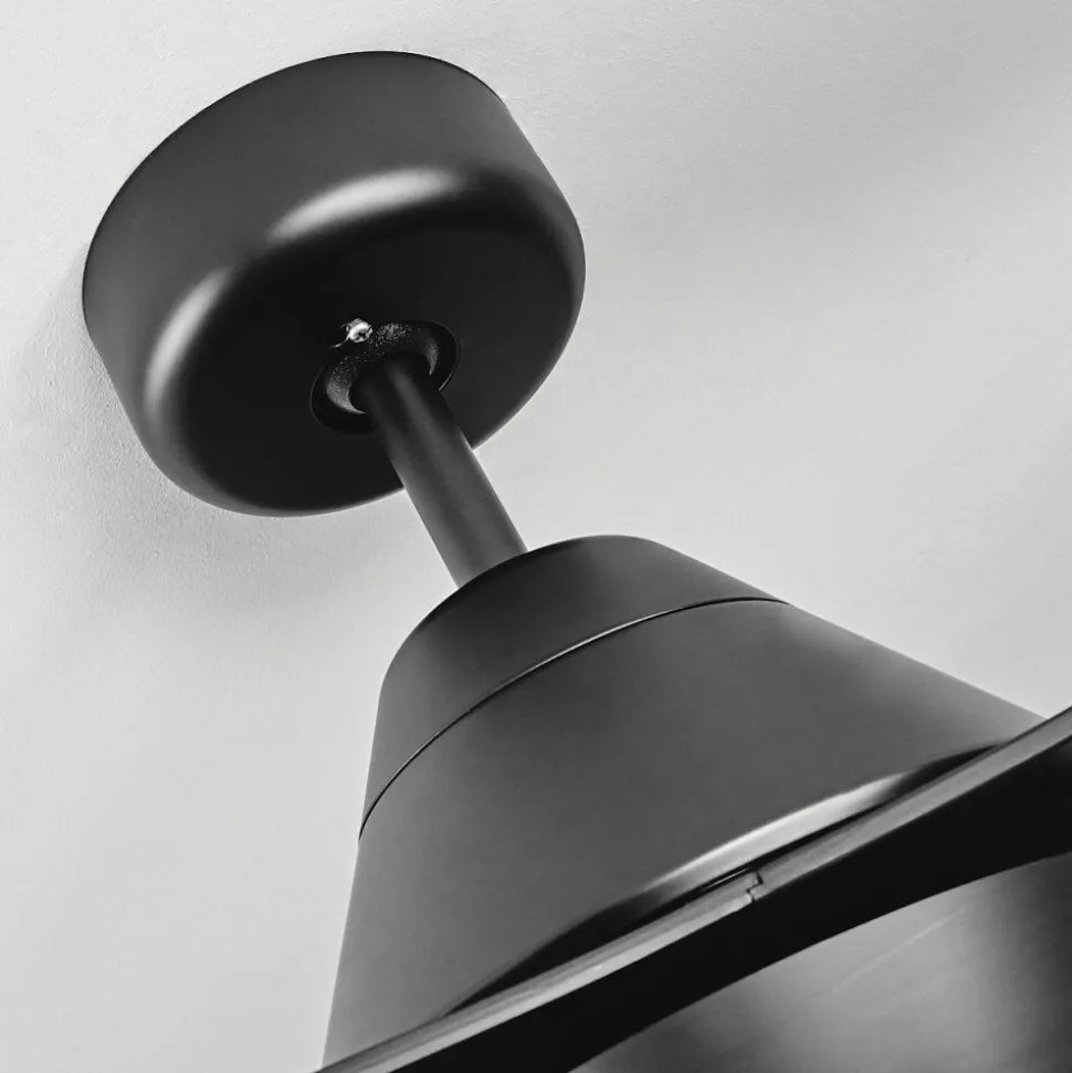 Ventilateur De Plafond Follseland Led Noir, 1 Lumiere, Telecommandes