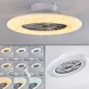 Ventilateur De Plafond Petrovac Led Chrome, Blanc, 1 Lumiere, Telecommandes